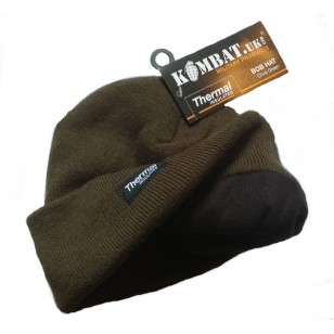 Olive Green Thermal Beanie Hat