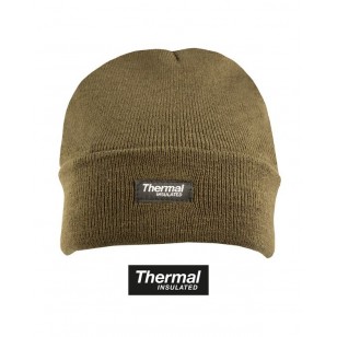 Olive Green Thermal Beanie Hat